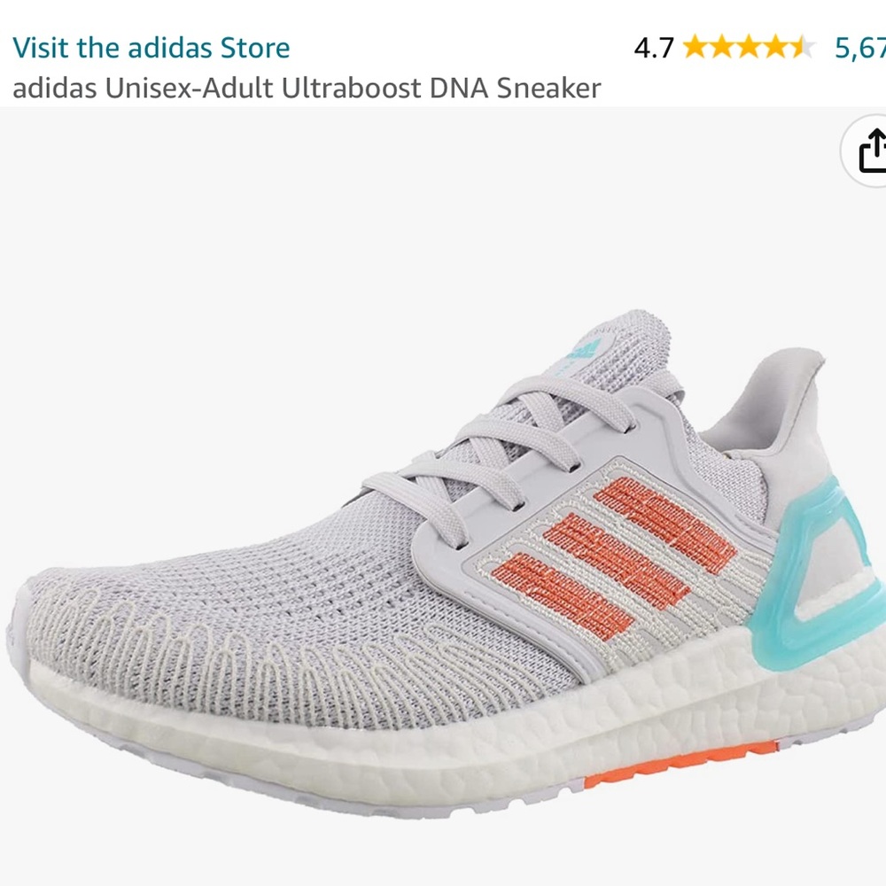 adidas Ultraboost DNA Sneaker - Gray and Orange